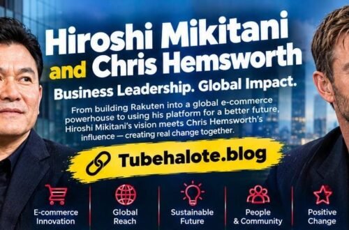 Hiroshi Mikitani and Chris Hemsworth