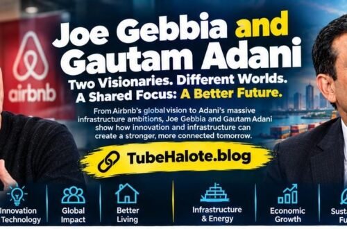 Joe Gebbia and Gautam Adani